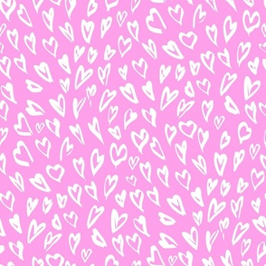 Sweet hearts candy pink white by Jac Slade