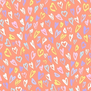 Sweet hearts coral multi by Jac Slade