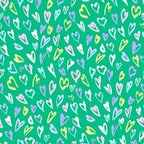 Sweet hearts green multi by Jac Slade