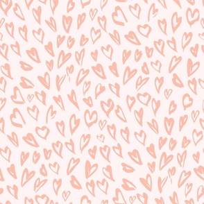 Sweet hearts light coral by Jac Slade