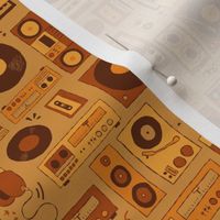 Retro Music Players - 70s Brown