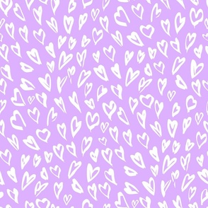 Sweet hearts lilac purple white by Jac Slade