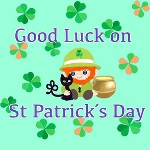Good luck on St Patrick’s day leprechaun & cat