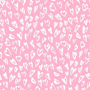 Sweet hearts pink deep white by Jac Slade