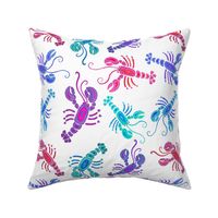 Large Colorful Lobsters