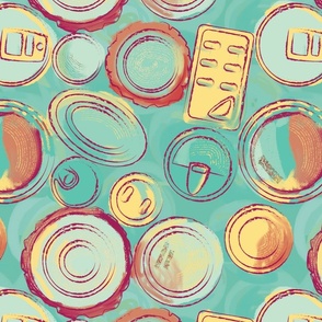 Painted Pantry - Vintages Cans Pattern