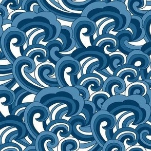 Waves - blue and white
