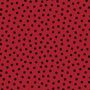 Valoween Confetti Dot Lovebug Black on Red 