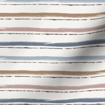 Brushstroke Stripes-Horizontal-Neutral Pastels