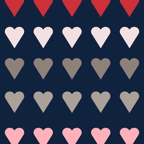 heart line art on blue background