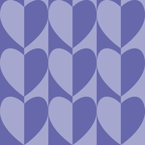 Mod Geo Hearts / Very Peri  / Mid Mod / Geometric / Periwinkle / Valentine's Day / Medium