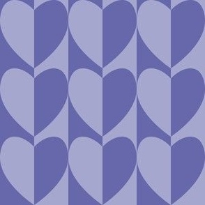 Mod Geo Hearts / Very Peri / Mid Mod / Geometric / Periwinkle / Valentine's Day / Small