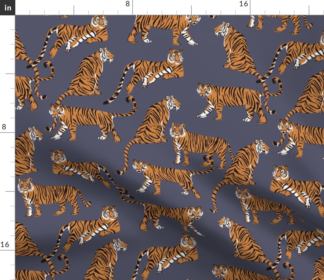 Natisha tiger tiger - dusty denim