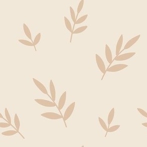 subtle leaves - beige