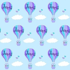 James name on balloons