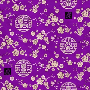 Chinese year of the tiger purple