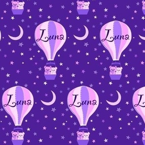 Luna name on hot air balloons