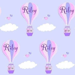 Riley name on hot air balloons