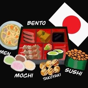 Japanese Foods Black Large
