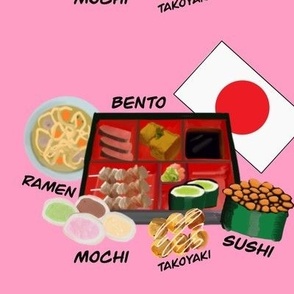 Japanese Foods Pink Medium