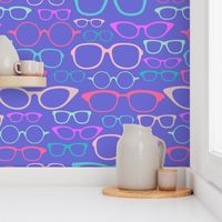 Glasses - Pink, Teal + Purple - Large Scale