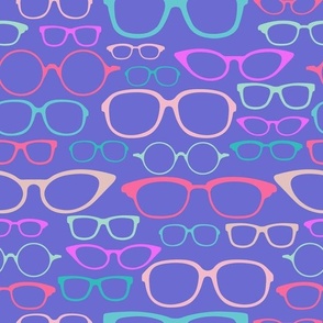 Glasses - Pink, Teal + Purple - Large Scale