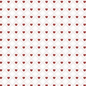 Heart Checks - Solid | Poppy Red  (Petal Signature Cotton Solid Coordinate)