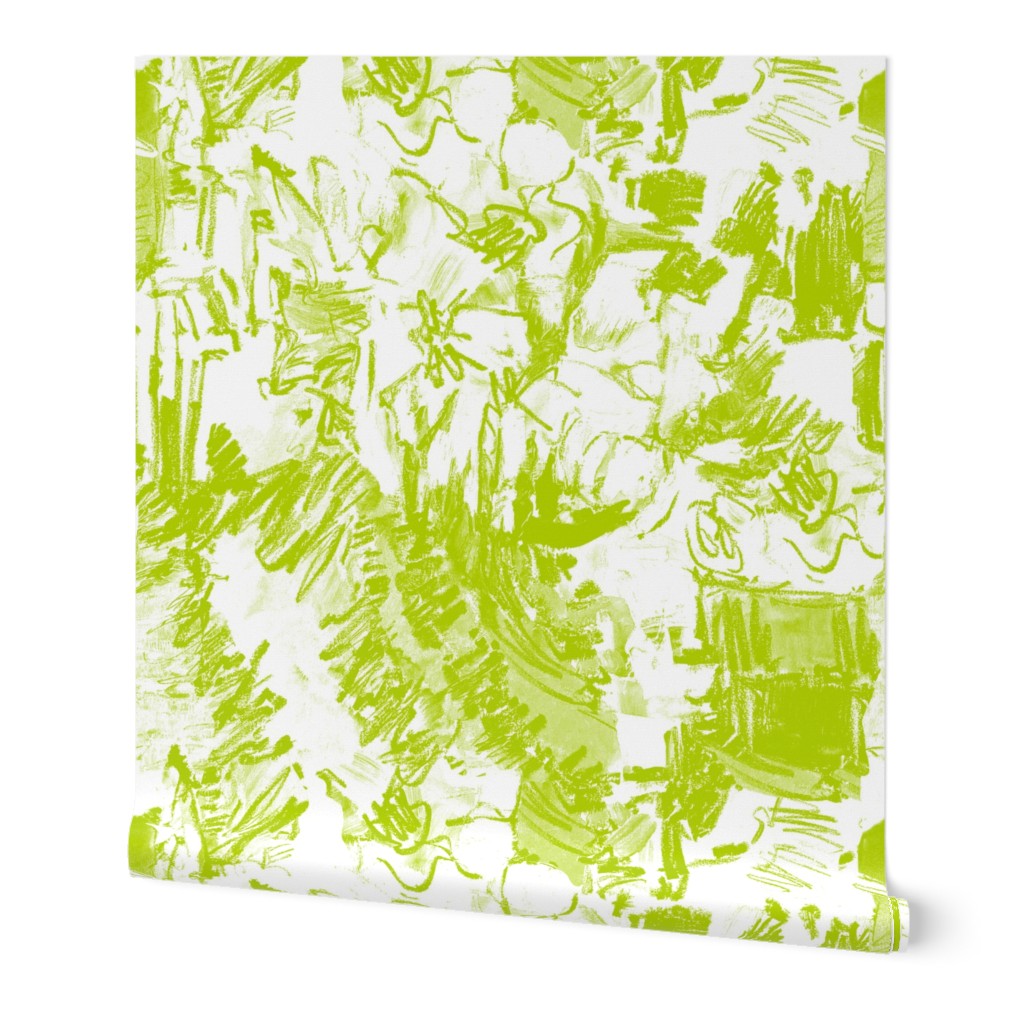 Meadow Green Floral Graphic White
