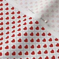 Heart Checks - Solid | Poppy Red & Black  (Petal Signature Cotton Solid Coordinate)