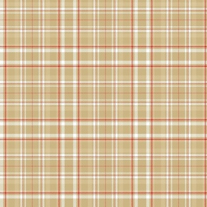 Plaid in camel and bright red 3a