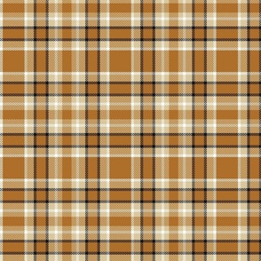 Plaid in camel, black and toffee 6b