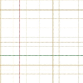 Plaid in camel, bright green and red 14 2c