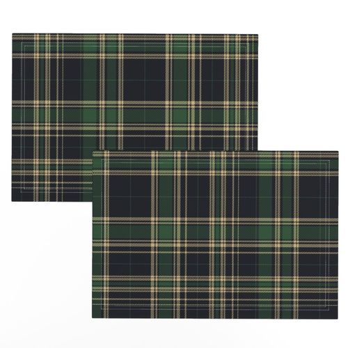 Plaid in camel, dark green and black 2a