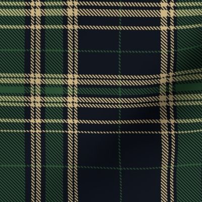 Plaid in camel, dark green and black 2a