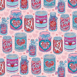 Canned Love in Pink Hearts