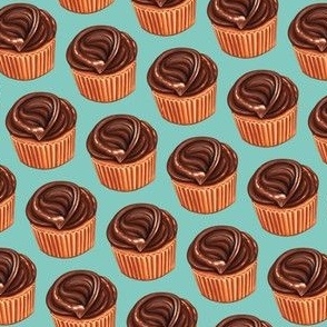 Chocolate Cupcake - Blue