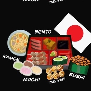 Japanese Foods Black Medium