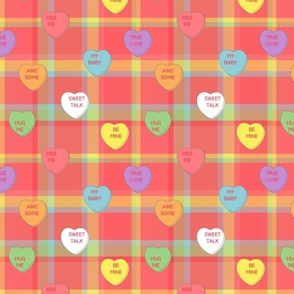 Kitsch Valentine - Plaid with Conversation Hearts