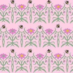Bees and Wildflowers, Pink