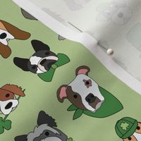 St Patrick's Day Puppies 1 inch