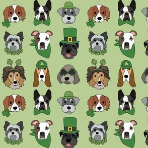 St Patrick's Day Puppies 1 inch
