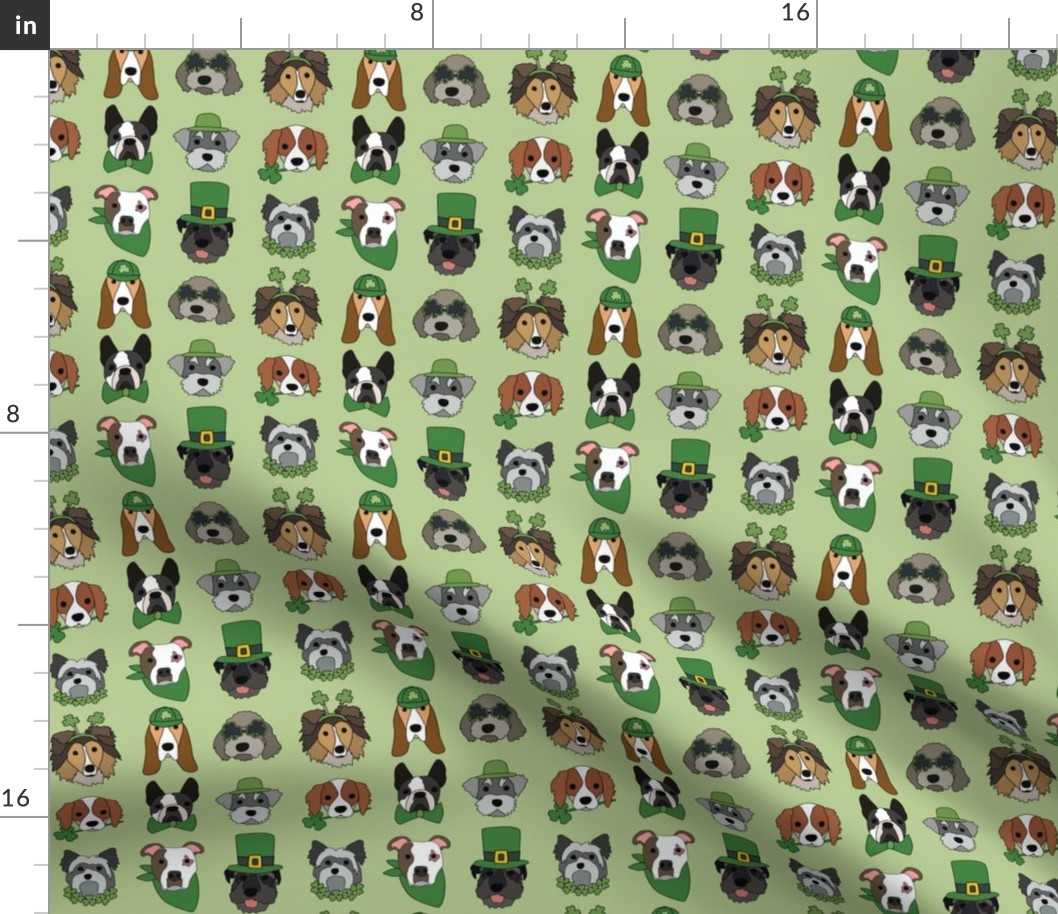 St Patrick's Day Puppies 1 inch