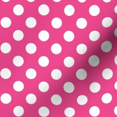 Polka Dots in Pink & White Large