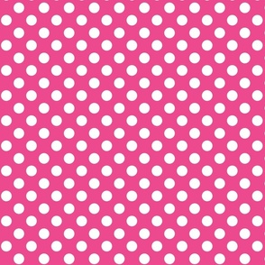 Polka Dots in Pink & White Large