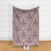 Baroque Toile on Dark Pink / Large Scale