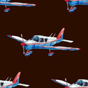 Airplane bush plane black large