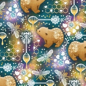 Bear-y Bee-utiful Honeycomb Garden  - medium 