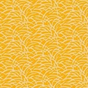 Jungle Grasses - Sand on Marigold - 4" Repeat