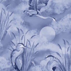 Blue Heron - blue