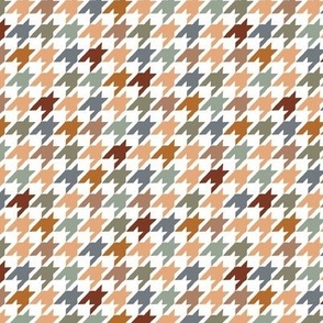 Parisienne houndstooth french classic fashion houndstooth checkered tartan posh texture crimson houndstooth neutral vintage green blue brown earthy tones